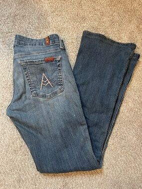 7 For All Mankind Women's Boot Cut Jeans - Medium Blue